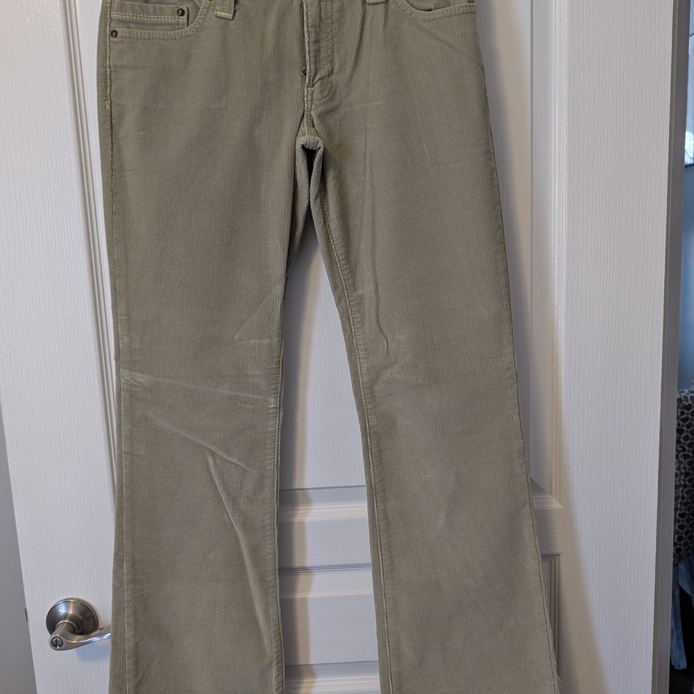 GAP Sage Green Corduroy Ultra Low Rise Pants-Size 8R